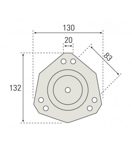 Pata de Mesa Cilíndrica 60 mm | AndaserStore OFERTA