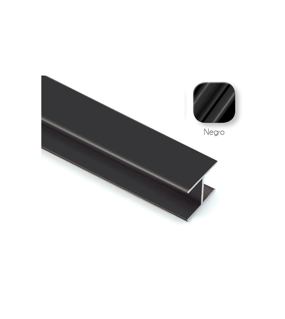 Perfil H Puerta Corredera Armario Negro mate 16 mm | AndaserStore OFERTA