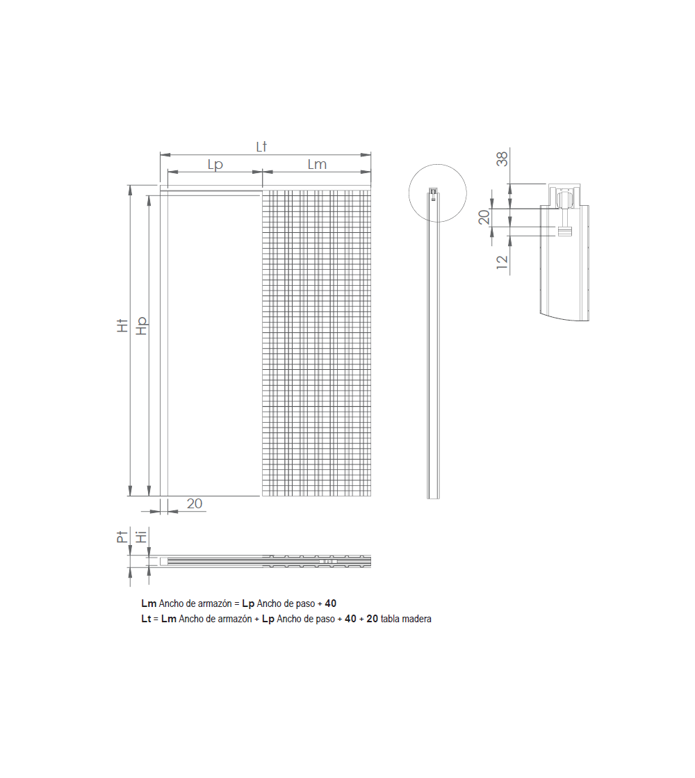 Premarco Casoneto Metálico Puerta Corredera 203x60 | AndaserStore OFERTA