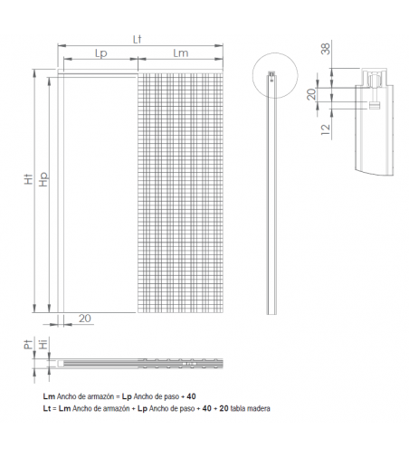 Premarco Casoneto Metálico Puerta Corredera 203x70 | AndaserStore OFERTA