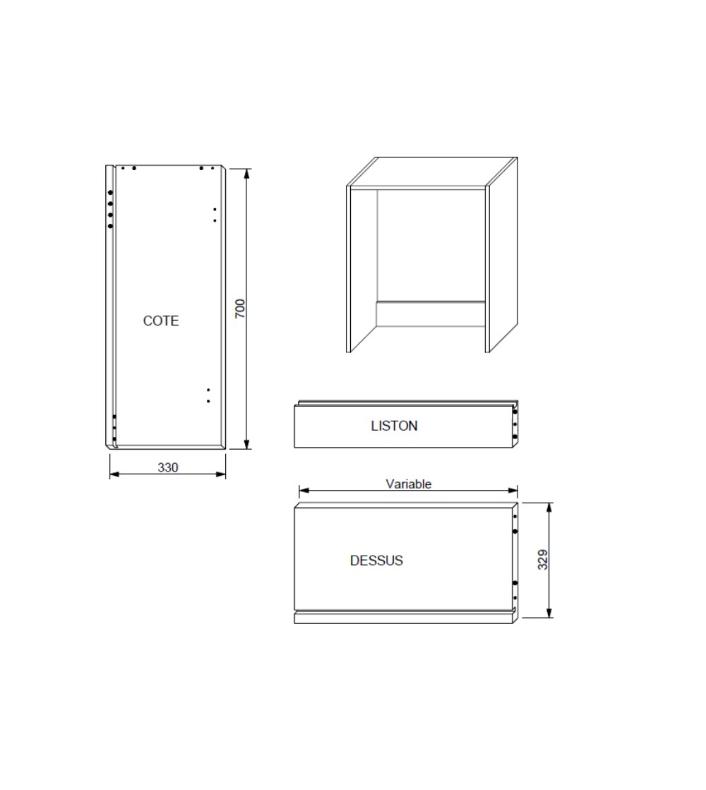 Kit Módulo Cocina Alto Escurreplatos Alt. 70 cm Blanco | AndaserStore OFERTA