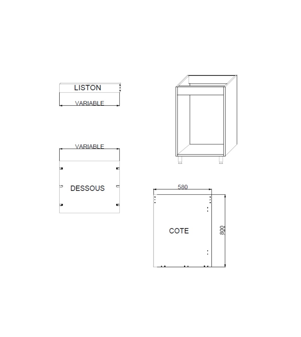 Kit Módulo Cocina Bajo Fregadero/Horno Alt. 80 cm Blanco | AndaserStore OFERTA