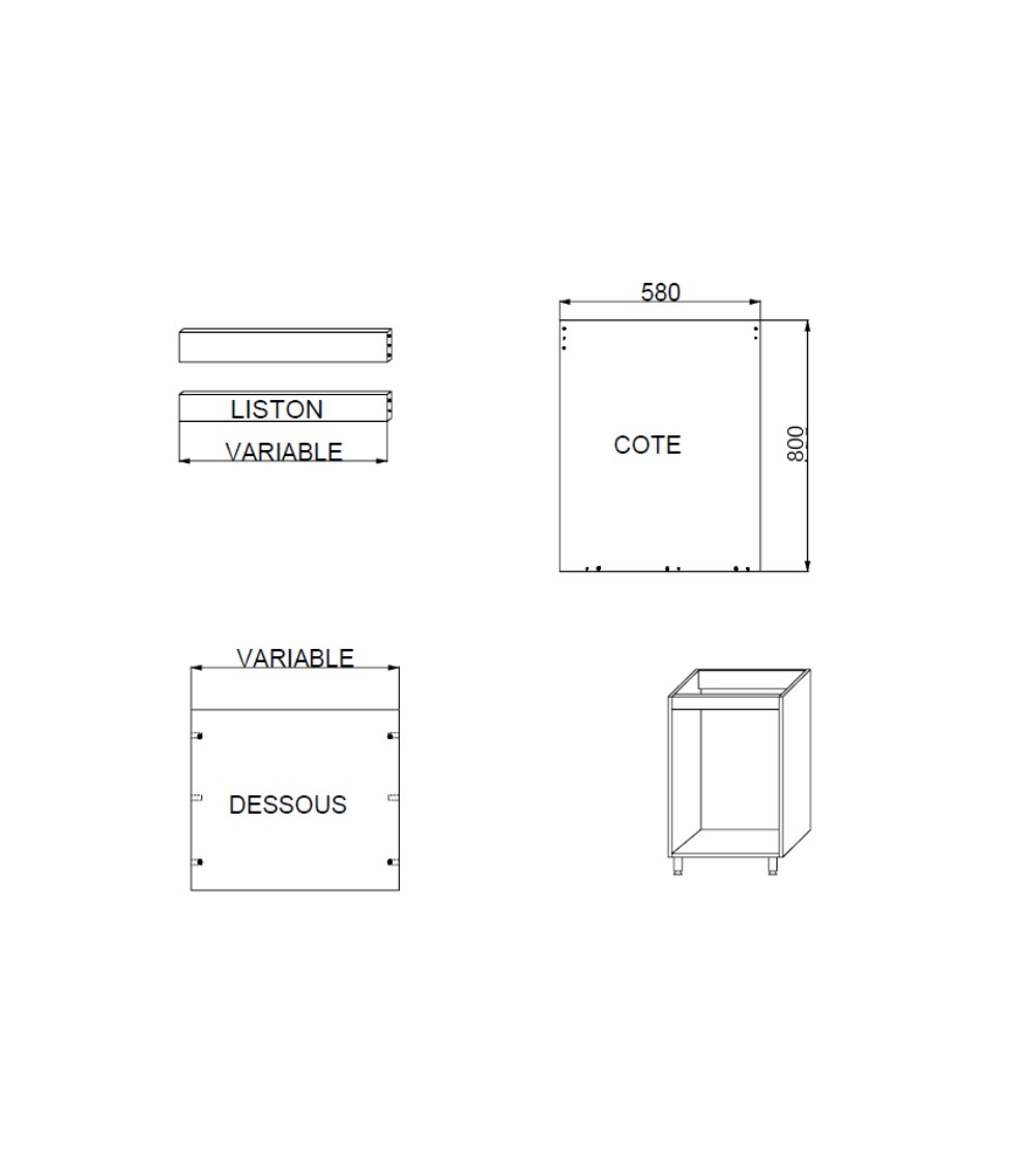 Kit Módulo Cocina Bajo Fregadero/Horno Alt. 80 cm Blanco | AndaserStore OFERTA