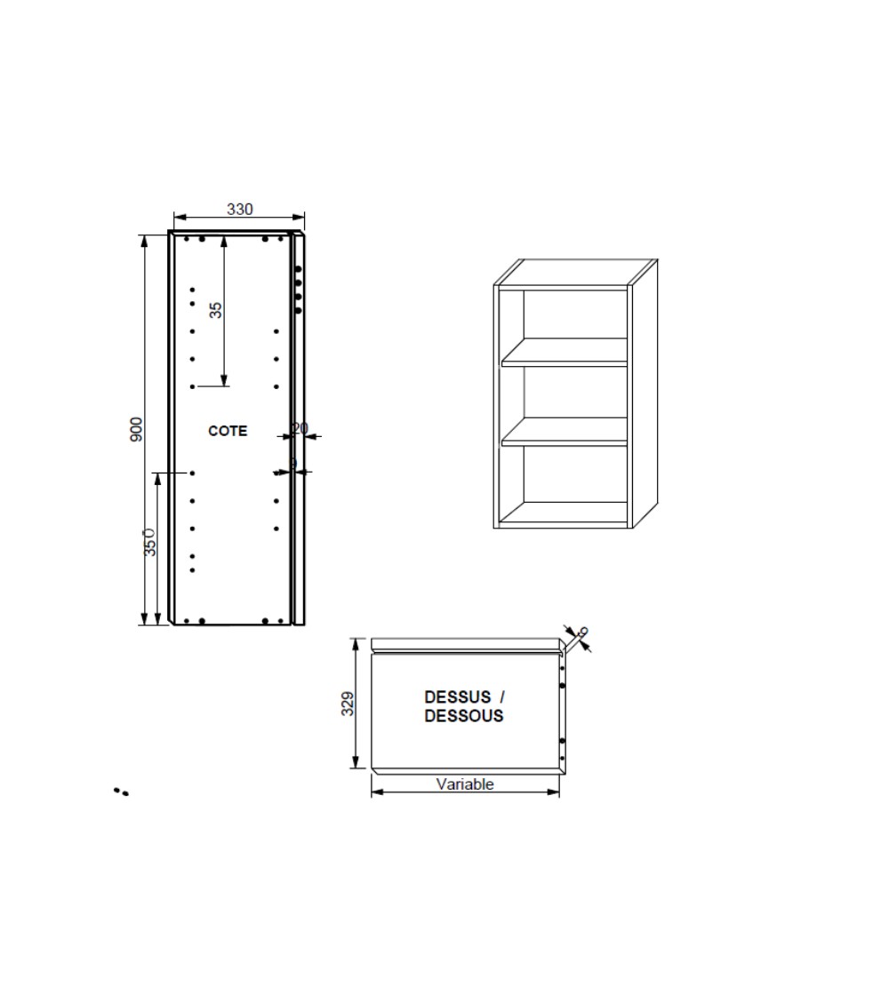 Kit Módulo Cocina Alto Alt. 90 cm Blanco | AndaserStore OFERTA