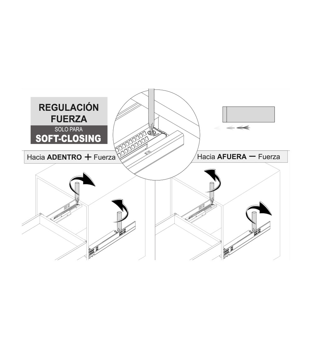 Guía "Techno Square" Oculta Extracción Total con Pinza | AndaserStore OFERTA