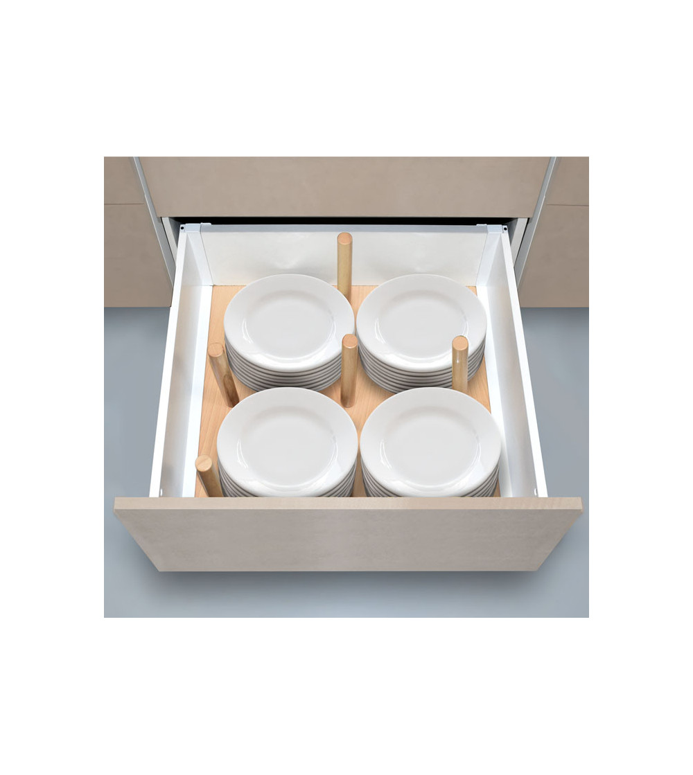 Organizador de Platos + 6 Pivotes Haya | AndaserStore OFERTA