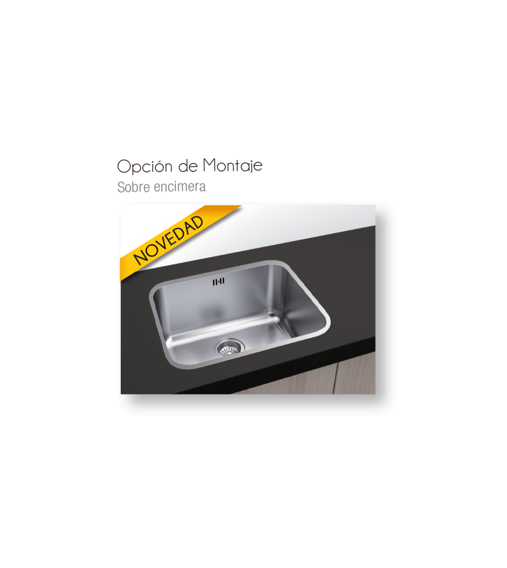 Fregadero Cocina Acero Inox Serie Roma 34x40 cm | AndaserStore OFERTA