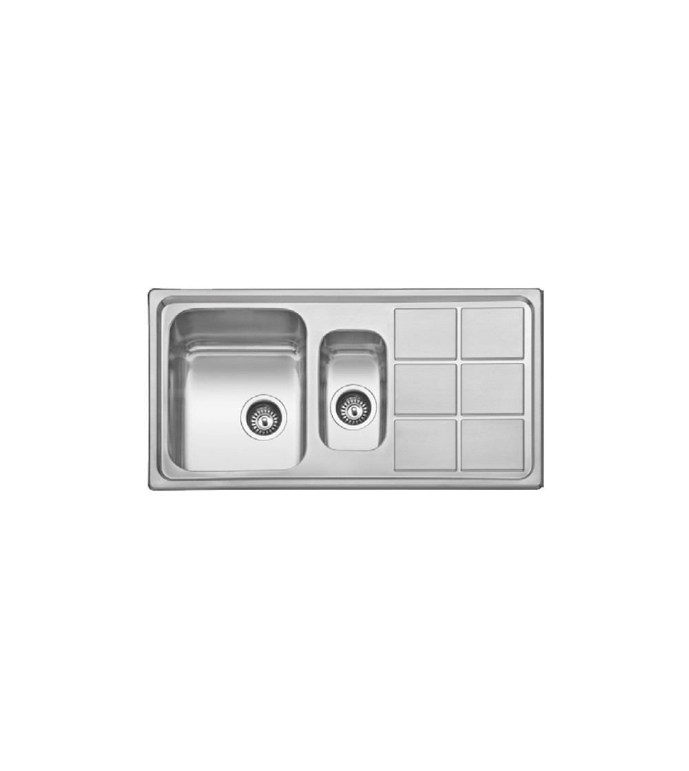 Fregadero Acero Inox Serie Madrid 97x50 cm Sobre Encimera | AndaserStore OFERTA