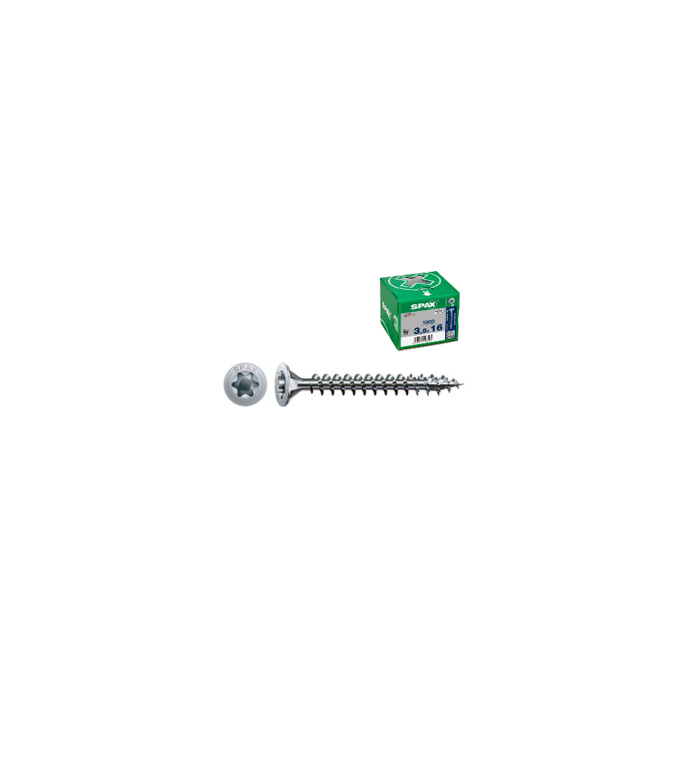 Tornillo Spax 3,5x25 C. Plana T-STAR Wirox 1.000 Und | AndaserStore OFERTA