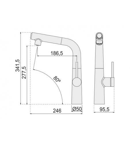 Grifo Cocina Mod. Osmo-Six Cromo/Negro | AndaserStore OFERTA