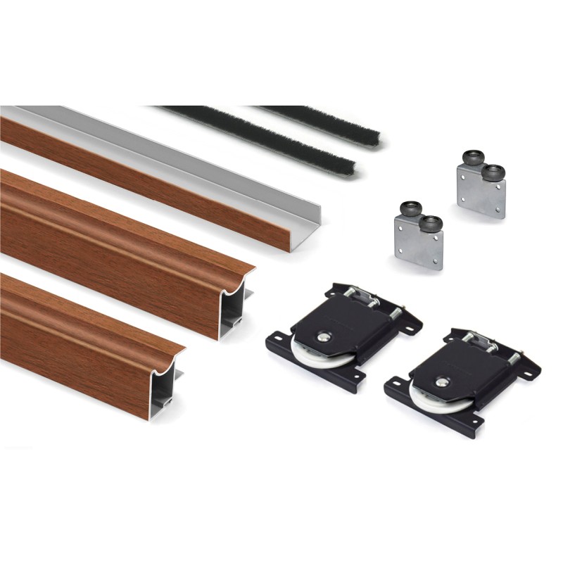 Kit Puerta Corredera Armario Madera Sapelly 16 mm | AndaserStore OFERTA